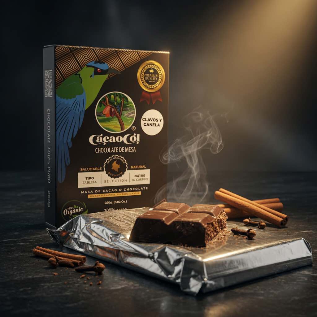 Chocolate 100% Cacao con Clavos y Canela